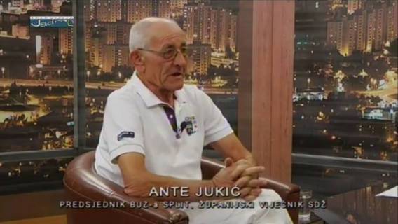 Ante Jukić, predsjednik GO BUZ Split u TV emisiji Pote&scaron;tat