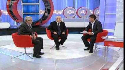 Branko Cvetkovi&aelig; tajnik MUH-a i Lazar Gruji&aelig; koordinator BLOK-a Umirovljenici zajedno u emisiji Hrvatska uživo