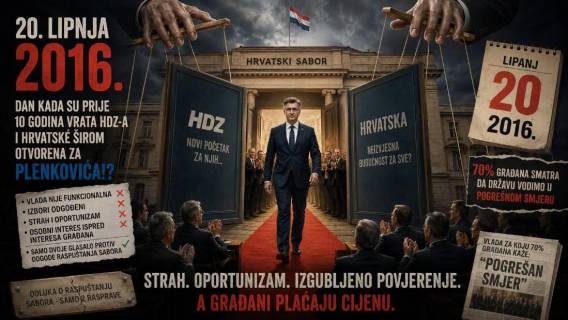 Dan kada su prije 10 godina vrata HDZ-a i Hrvatske &scaron;irom otvorena za Plenkovića!?
