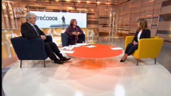 HRT emisija Treća dob 04.0.2016.  gosti Jasna Petrović pred. SUH-a i Milivoj &Scaron;pika pred. BUZ-a