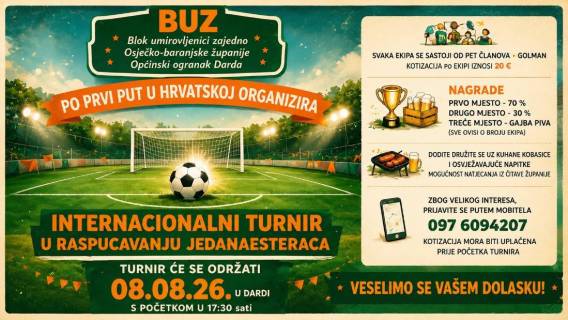 INTERNACIONALNI TURNIR U RASPUCAVANJU JEDANAESTERACA!