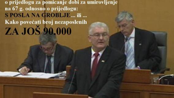 Politika S posla na groblje ili dob za umirovljenje by  SDP - HDZ