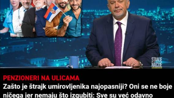 RTL - STANJE NACIJE - ZORAN &Scaron;PRAJC - PENZIONERI NA ULICAMA